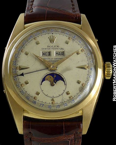 rolex 6062 triple calendar from 1953 in rose gold|Rolex ref 6062 watch.